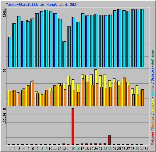 Tages-Statistik im Monat Juni 2024