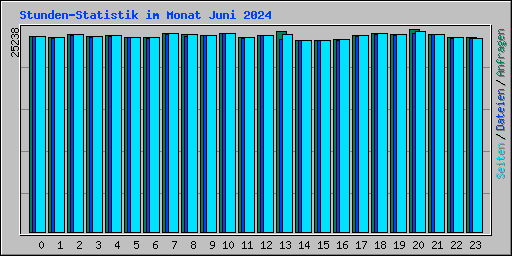 Stunden-Statistik im Monat Juni 2024