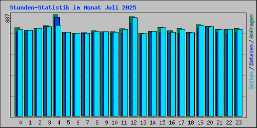 Stunden-Statistik im Monat Juli 2025