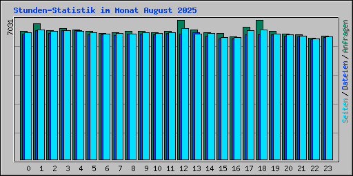 Stunden-Statistik im Monat August 2025